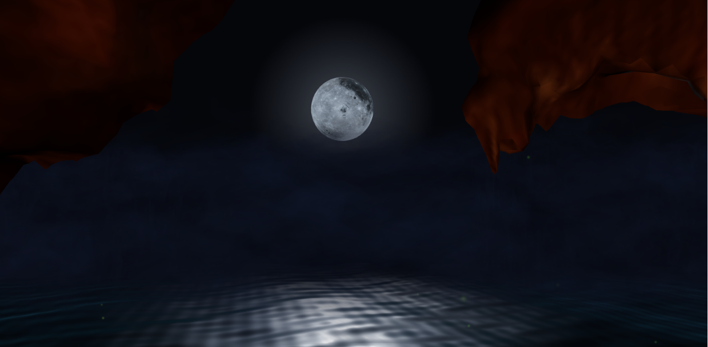 Moonlit water